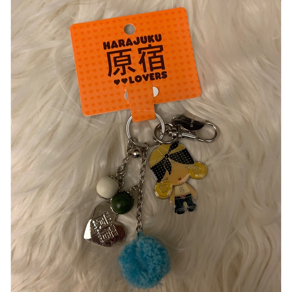 Harajuku Lovers Bag Charm Key Chain Gwen Stefani